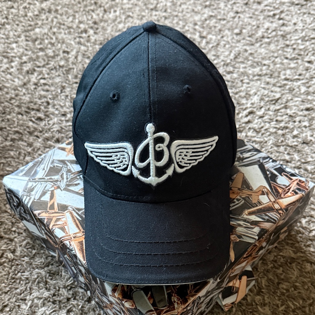 Breitling Black Baseball Cap With Embroidered Logos